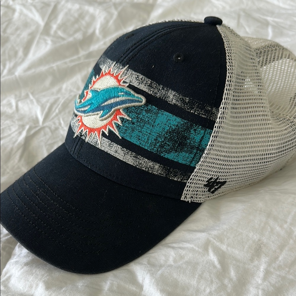 47 Brand Miami Dolphins Navy and Teal Mesh Cap
